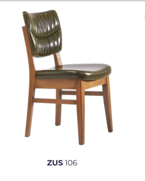 Sandalye 19842 Zus106 MODEL Kayın Parlak Ceviz Parlak Suni Deri Döşeme El Yapım - 7