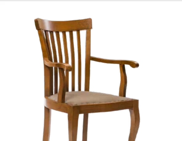 Sandalye19844 Zus108 Aslan Ayak Çıtalı MODEL Tam Kolçaklı Kayın Ceviz El Yapım - Resim 2