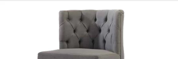 Sandalye 19830 Zus092 Kapiton Kavrar Sırt Berjer Kayın Torna Ayak Gri Döşeme Kumş - Resim 4