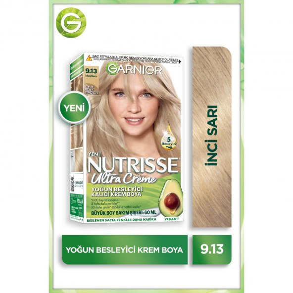 Garnıer Nutrısse Ultra Creme Saç Boyası 9.13 İnci Sarı