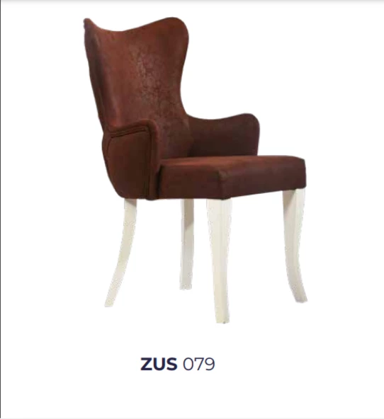 Sandalye 19817 Zus079 Kanat Sırt Model Kayın Aslan Ayak Kiremit Ort Otrm El Yapım - Resim 6