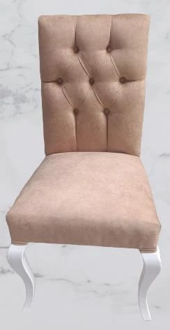 Sandalye 19812  Zus074 Kapiton Model Kayn Aslan ayak Ort Otrm Açık kahve El Yapım - 3