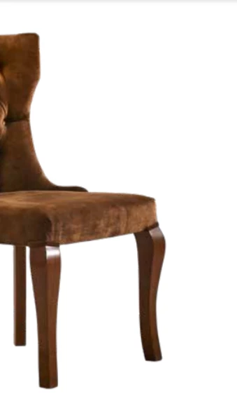 Sandalye 19808 Zus070 Kapitone Kanat Sırt Model Kiremit Renk Kayın ayak Ort Oturu - 3