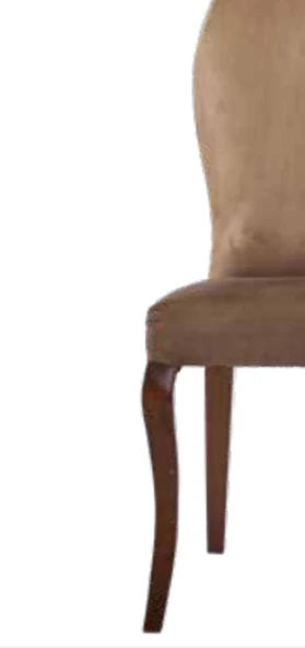 Sandalye 19807 Zus069 Oval Sırt Model Bej Renk Ortopedik  Avangart Ayak El Yapım - 5