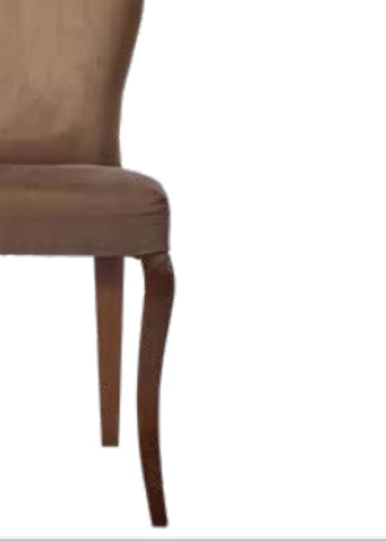 Sandalye 19807 Zus069 Oval Sırt Model Bej Renk Ortopedik  Avangart Ayak El Yapım - 4
