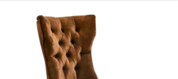 Sandalye 19808 Zus070 Kapitone Kanat Sırt Model Kiremit Renk Kayın ayak Ort Oturu - 4