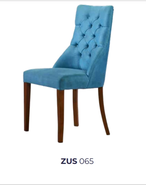 Sandalye 19803 Zus065 Kapitone Model Mavi Renk OrT Sırt Kavrar Kayın Ayak El yapı - 6