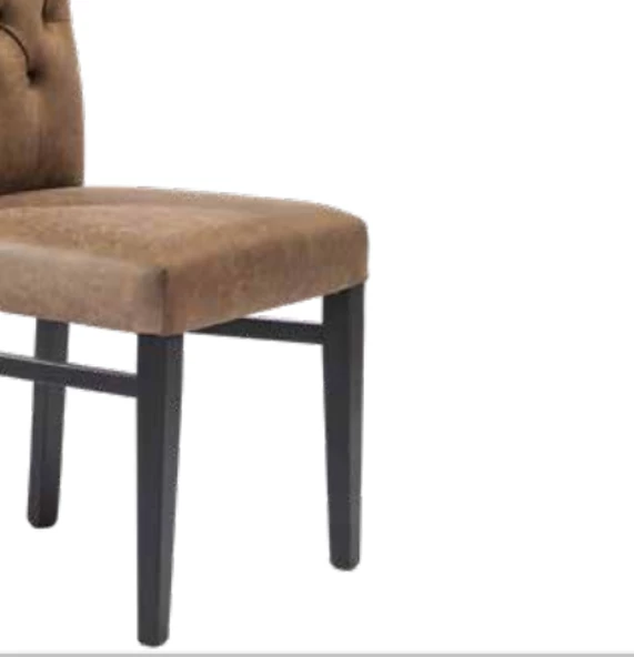 Sandalye 19785 Zus048 Kapitone Giydirme Model Kahve  Babyface Kumaş Ort El Yapım - Resim 3