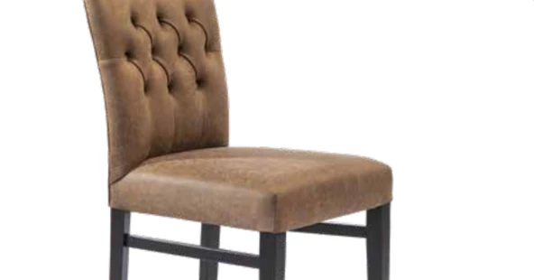 Sandalye 19785 Zus048 Kapitone Giydirme Model Kahve  Babyface Kumaş Ort El Yapım - Resim 4