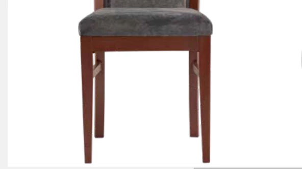 Sandalye 19780 Zus043 Küçük Pencere Model Kayın Parlak Ceviz Renk Gri El yapım - 4