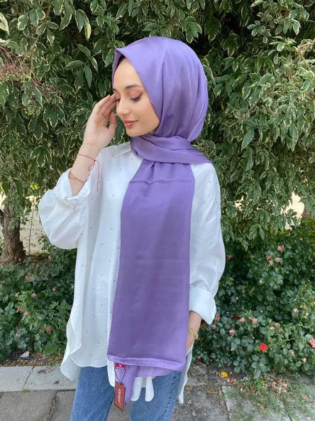 Kroren By Armanda Janjan, Janjanlı Şifon Şal İEKR7301 LEYLAK - 3