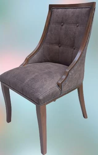 Sandalye 19777 ZUS040 Kayın ayak ve Kenarı Çerçeve Model Kapitone Döşeme El Yapım - 7
