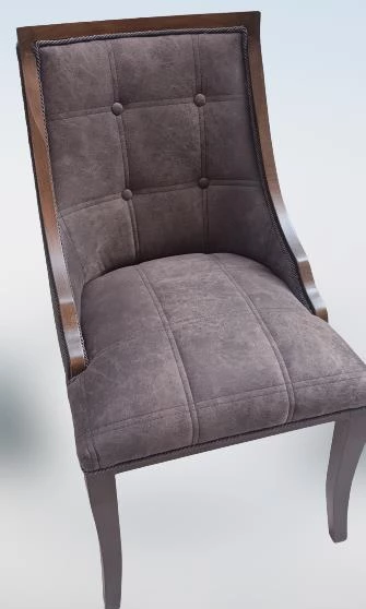 Sandalye 19777 ZUS040 Kayın ayak ve Kenarı Çerçeve Model Kapitone Döşeme El Yapım