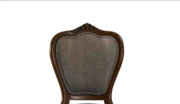 Sandalye 19765 Zus028 Model Kayın Aslan Ayak Çizgi Desenli Örgü Kumaş Koyu Ceviz - 4