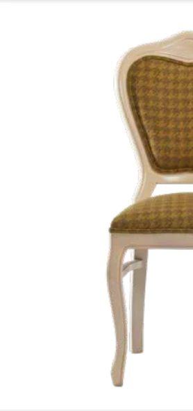 Sandalye 19766 ST Zus029 Oval Çizgi Model Kayın Çizgi Ayk Örgü Kumaş Krem El yapı - Resim 3