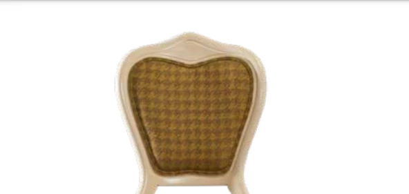 Sandalye 19766 ST Zus029 Oval Çizgi Model Kayın Çizgi Ayk Örgü Kumaş Krem El yapı - Resim 4