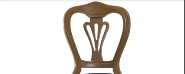 Sandalye 19768 Zus031 Oyma Çizgi Model Kayın Klasik Babyfac Kumaş parlak Kahverng - 6