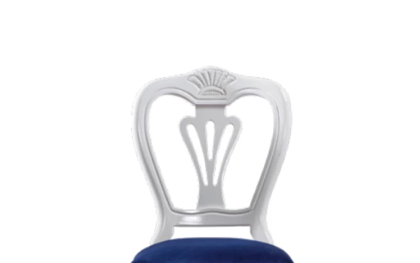 Sandalye19767 ST Zus030 Oyma Çizgi Model Kayın Klasik BabyFace Kumaş Beyaz renk - Resim 3