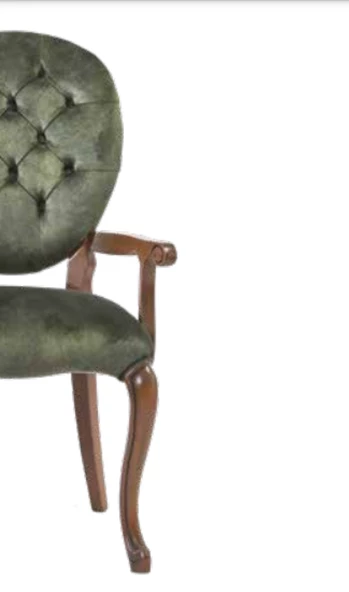 Sandalye 19763 Zus026 Klasik Kapitone Sırtlık Model Şönil Kumaş Ort Otr El Yapım - 5