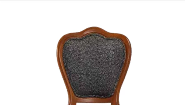 Sandalye 19764 Zus027 Oval Sırtlık Model Kayın Aslan Ayak Örgü Kumaş Ceviz ElYapı - 3