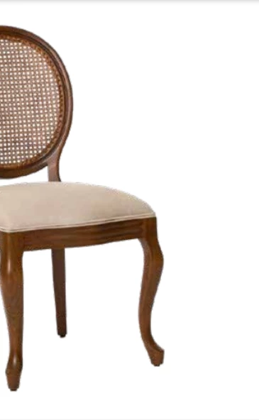 Sandalye ST Zus018 19755 MADALYON HASIR Model Kayın Ayk Parlak Ceviz Krem El yapı - Resim 5