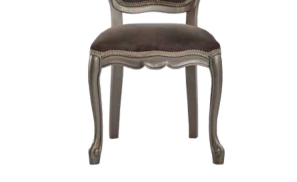 Sandalye 19758 Zus021 Model Gri Renk Baby Face Kumaş Kayın Aslan Ayak El Yapım - 3