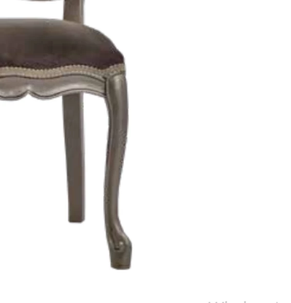 Sandalye 19758 Zus021 Model Gri Renk Baby Face Kumaş Kayın Aslan Ayak El Yapım - 5