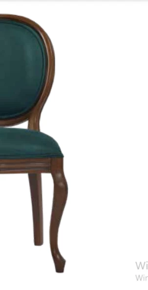 Sandalye 19753 Zus016 MADALYON Model Kayın Torna Aslan Ayak Kumlu Kumaş Elyapı - Resim 5