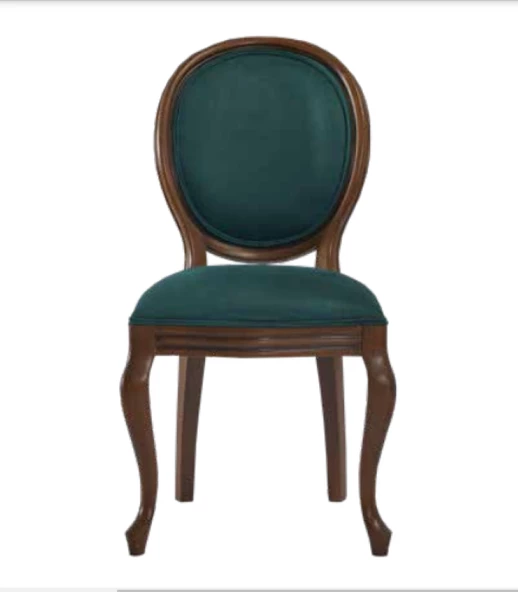 Sandalye 19753 Zus016 MADALYON Model Kayın Torna Aslan Ayak Kumlu Kumaş Elyapı - Resim 2