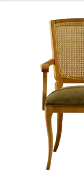 Sandalye 19749 Zus011 HASIR SIRT Model TAM KOLÇAK Kayın Aslan Ayak El Yapım - 4