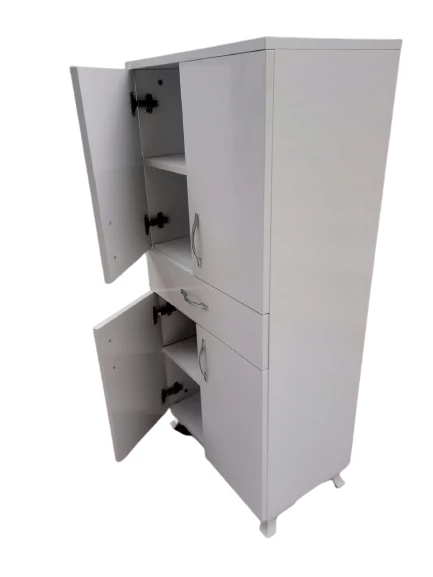 Çok Amaçlı 19736 Dolap BEYAZ Model Hard Parlak Suntalem 130 4raf Demonte El Yapım - 6