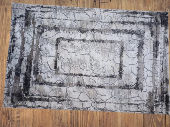 Diamond Halı 25019A 19732 Koyu Bej Model 150*220 Polip Leke Tutmaz dokuma taban - 4