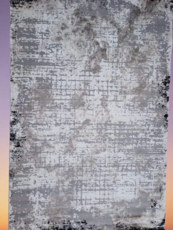 Diamond Halı 25016A 19726 Siyah Siyah Model 150*220 Leke dokuma taban Tutmaz - 4