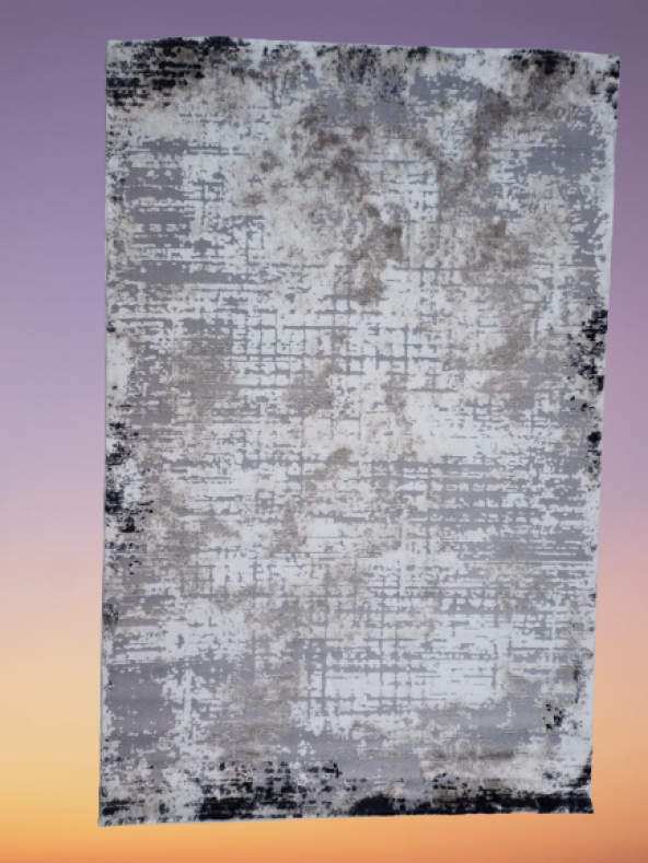 Diamond Halı 25016A 19726 Siyah Siyah Model 150*220 Leke dokuma taban Tutmaz - 6