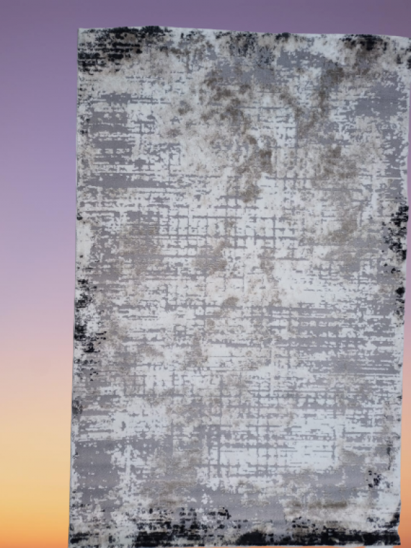 Diamond Halı 25016A 19726 Siyah Siyah Model 150*220 Leke dokuma taban Tutmaz - 7