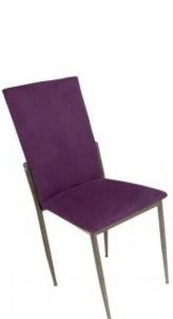 Sandalye 19712 Gözde Model metal transmisyon nikelaj Mor renk Kumaş 2Ad El Yapım - 2