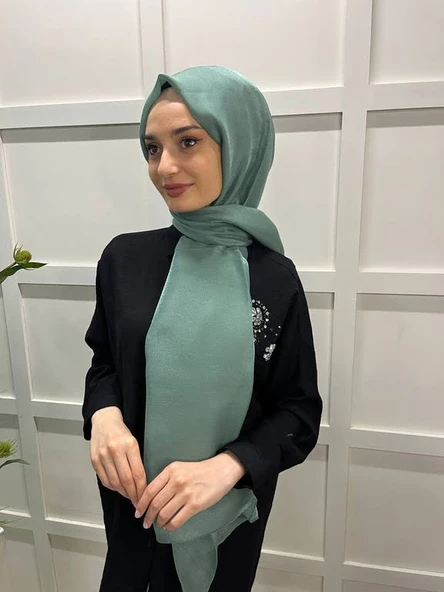 Siyane Scarf Tül Görünümlü Şal - Pırlanta Abiye Düğünlük Şal 00790  ÇAĞLA