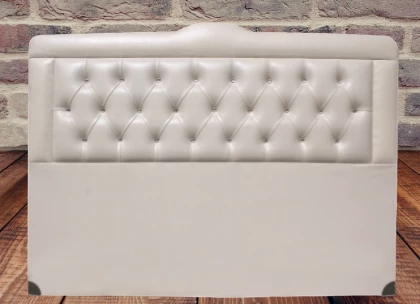 Başlık 19647 Alc Yagmur Suni Deri Krem Kapitone 100 lük Başlık - 4