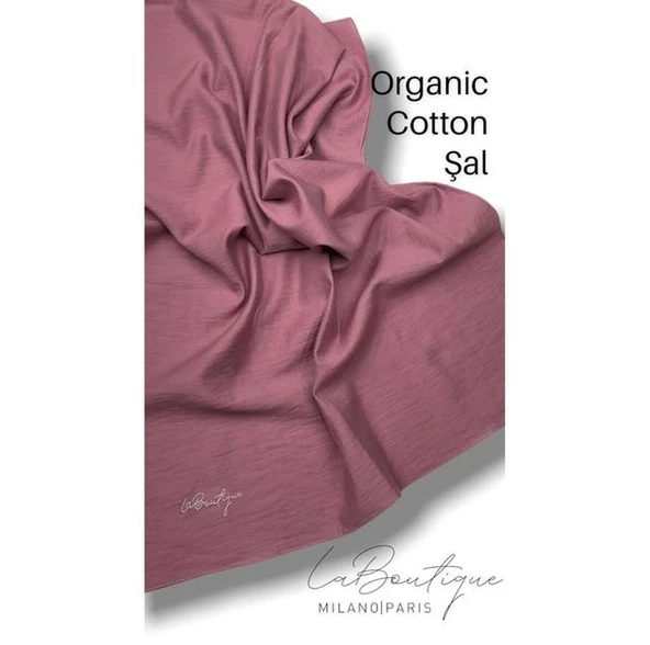 La Boutıque Organıc Cotton Şal  GÜL PEMBESİ - 1