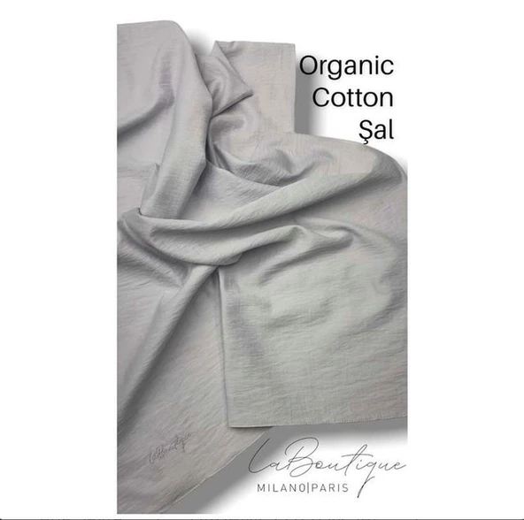 La Boutıque Organıc Cotton Şal  GRİ