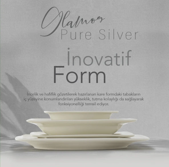 Schafer Glamor Pure Yemek Takımı 60 Parça-Platin - 2