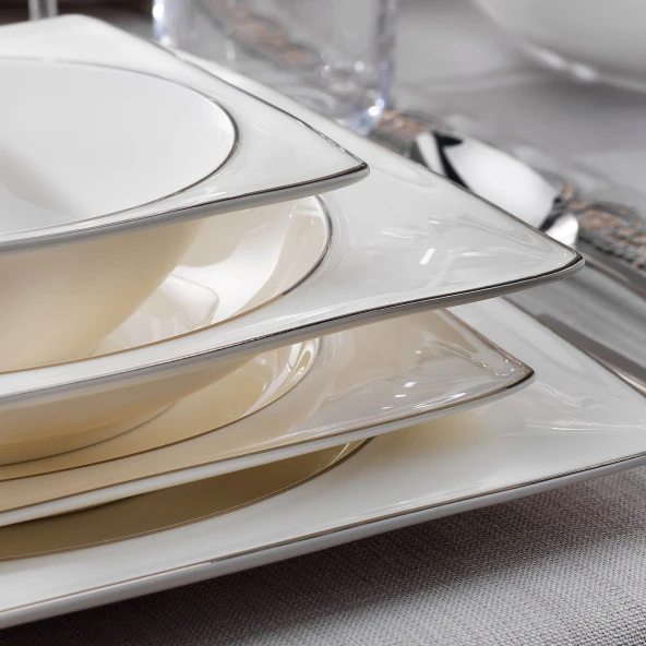 Schafer Glamor Pure Yemek Takımı 60 Parça-Platin - 4