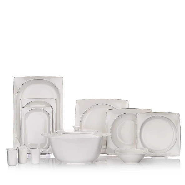 Schafer Glamor Pure Yemek Takımı 60 Parça-Platin - 12