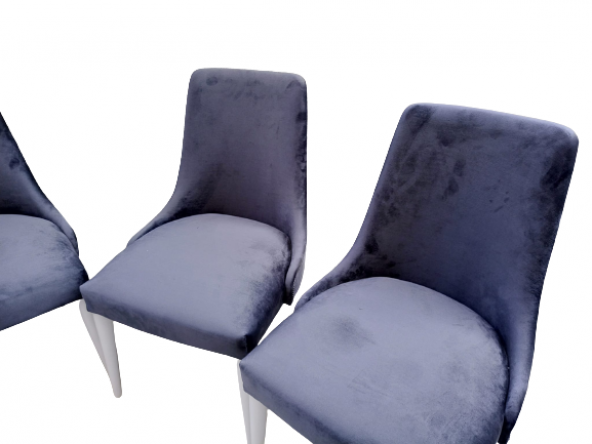 Sandalye 19424 PAPEL Model Kayın Retro Ayak BABYFAC Antrasit Kapiton Döşem Kumaş - Resim 2