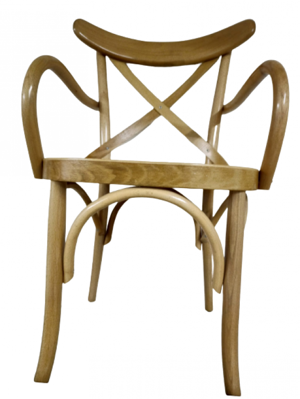 Sandalye 19416 X Çapraz BAMBU Tam Kolçak MODEL HAM Kayın Ayak Geniş otrm El Yapım - Resim 2