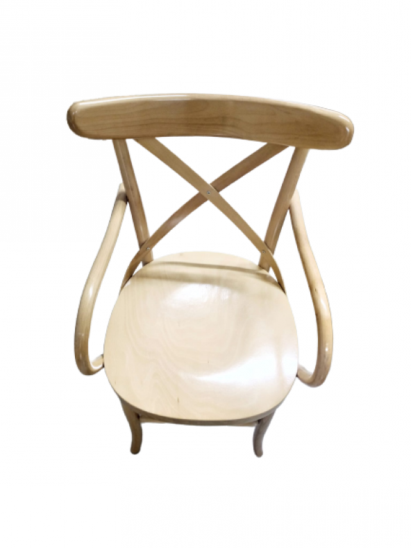 Sandalye 19416 X Çapraz BAMBU Tam Kolçak MODEL HAM Kayın Ayak Geniş otrm El Yapım - Resim 5