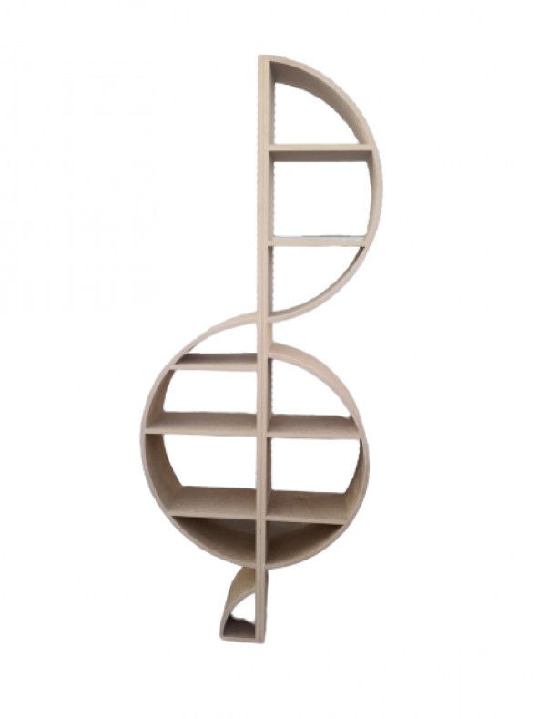 Kitaplık 19412 NOTA SOLO MDF Pres Sistem Fonksiyonel HAM natüre renk El Yapım - 4