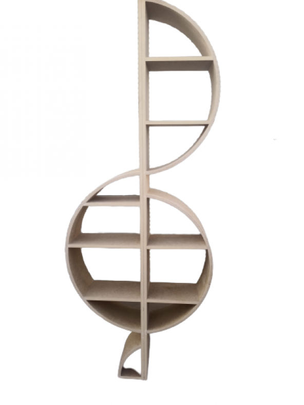 Kitaplık 19412 NOTA SOLO MDF Pres Sistem Fonksiyonel HAM natüre renk El Yapım - 5