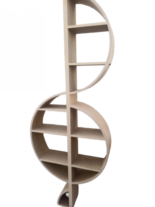 Kitaplık 19412 NOTA SOLO MDF Pres Sistem Fonksiyonel HAM natüre renk El Yapım - 6