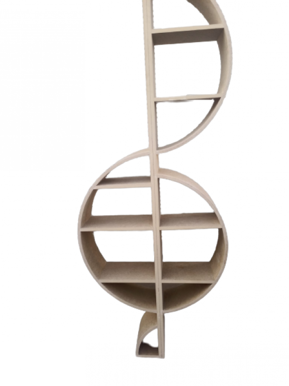 Kitaplık 19412 NOTA SOLO MDF Pres Sistem Fonksiyonel HAM natüre renk El Yapım - 3